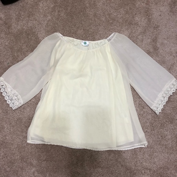 White sheer blouse - Picture 1 of 3